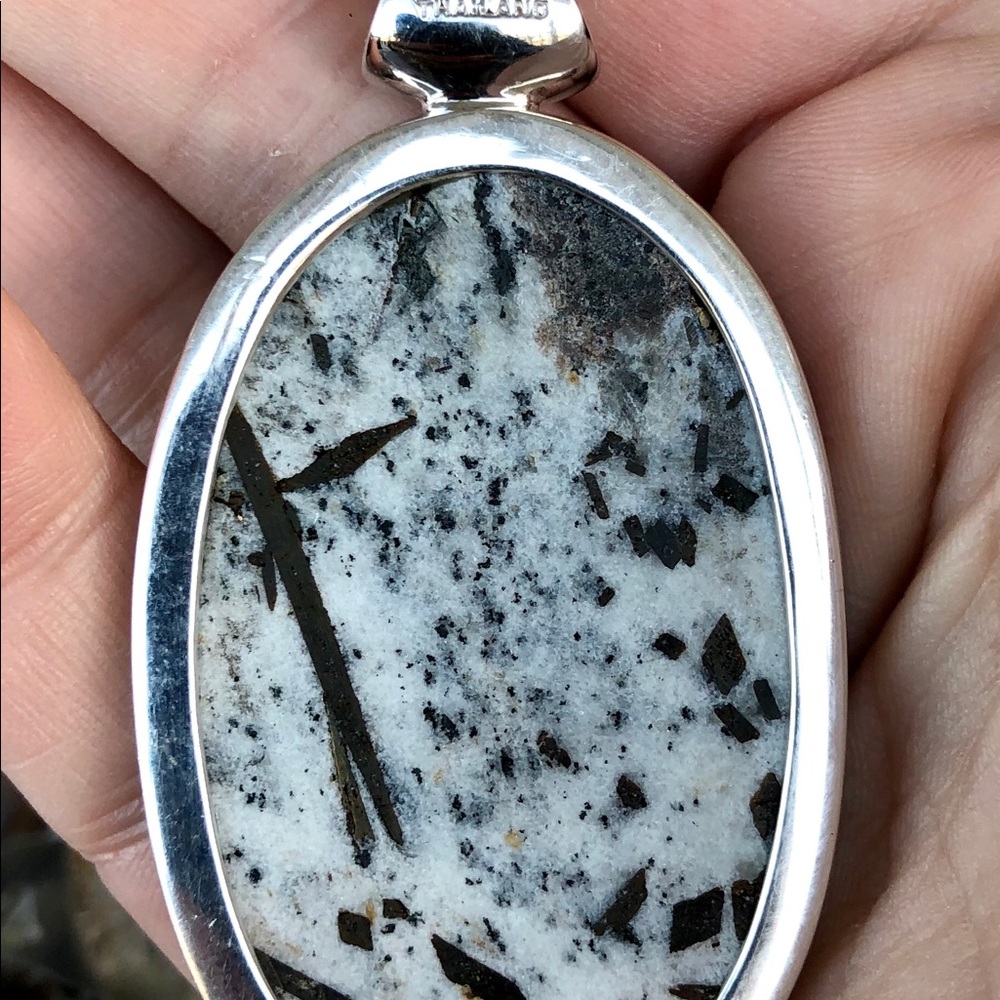 Sterling Silver Astrophyllite Pendant - Picture 5 of 7